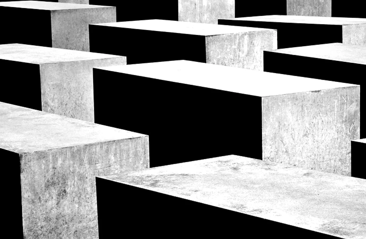 Concrete blocks in Berlin that inspired the campaign’s shapes