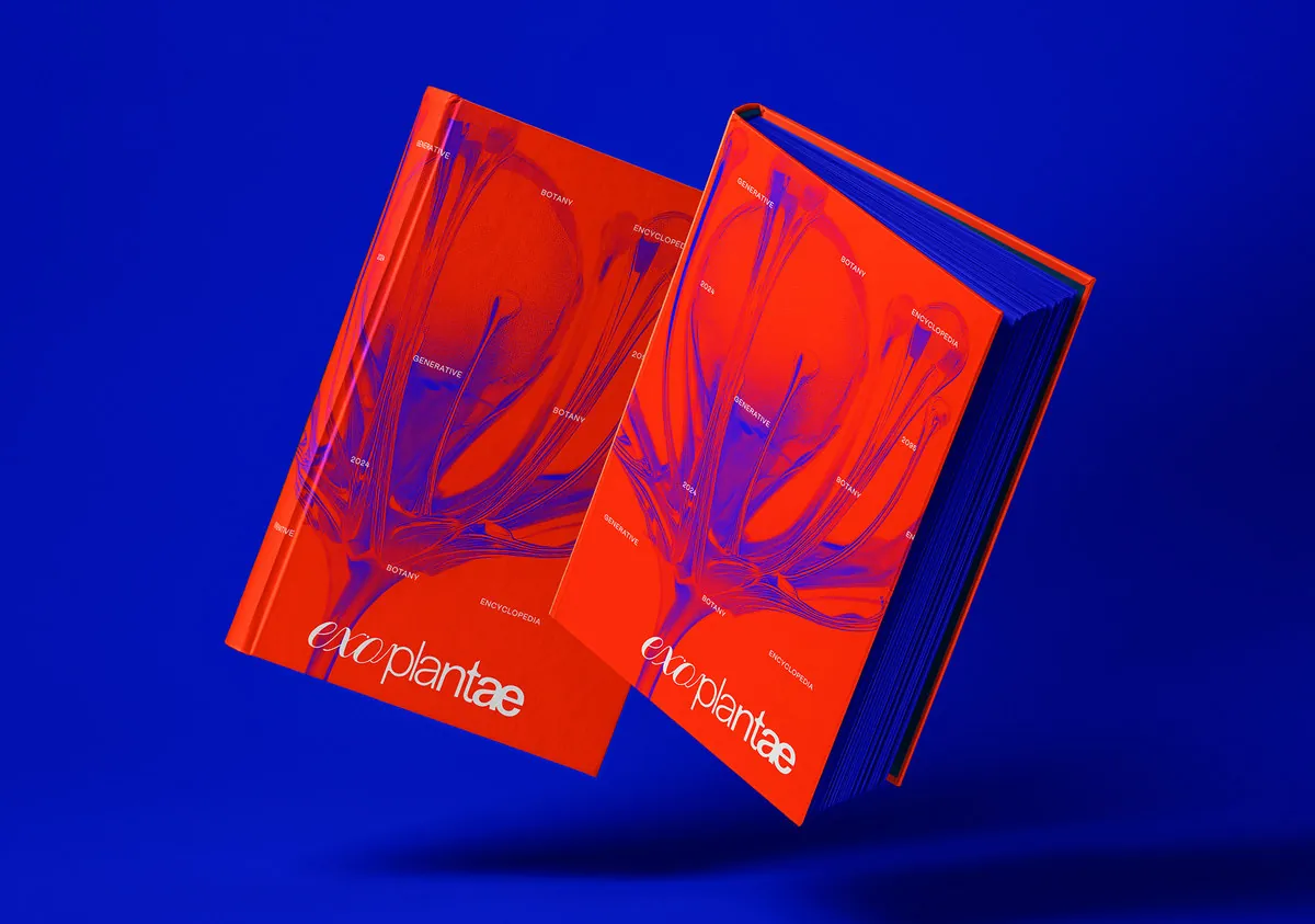Two Exo-Plantae books on blue